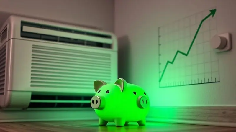 Selo Procel de eficiência energética em destaque ao lado de um cofrinho de porco, simbolizando economia.