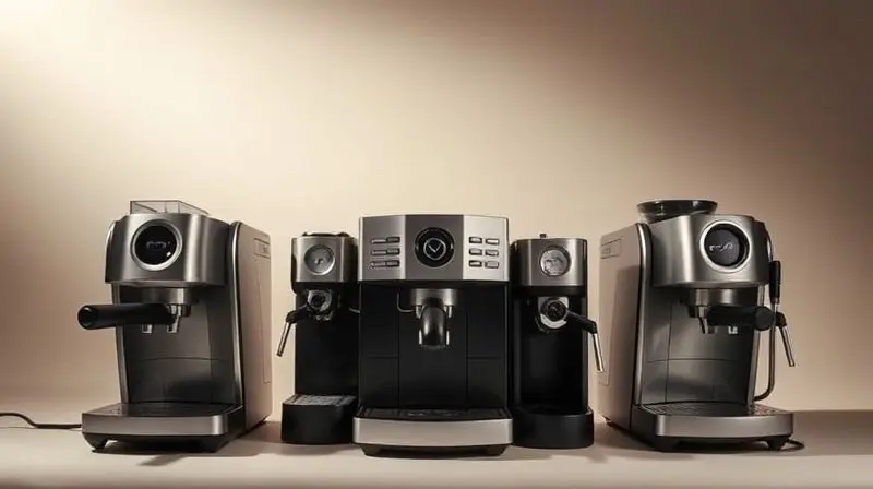 Três cafeteiras de expresso com designs diferentes lado a lado, ilustrando a escolha entre Dolce Gusto e outras marcas concorrentes.