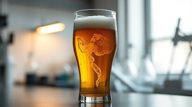 Imagem conceitual de um copo de cerveja com bolhas subindo, representando a ciência por trás do formato do copo ideal.