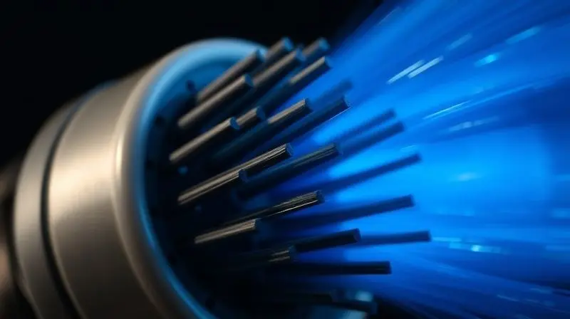 Imagem macro do barril de uma escova rotativa, destacando a textura da cerâmica e um brilho azul que representa a tecnologia de íons.