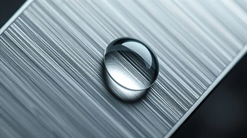Foto macro da lâmina de uma faca de aço de alta qualidade, destacando a textura do metal e o fio de corte preciso.