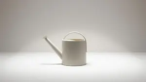 Regador de plantas moderno com design minimalista, em composição centralizada sobre fundo neutro, representando a seleção dos melhores regadores para comprar.