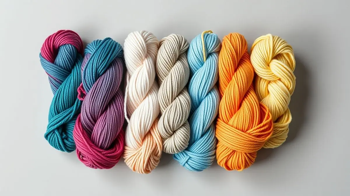 Arranjo colorido com as melhores linhas de crochê do mercado, mostrando diferentes espessuras e texturas para inspirar seus projetos.