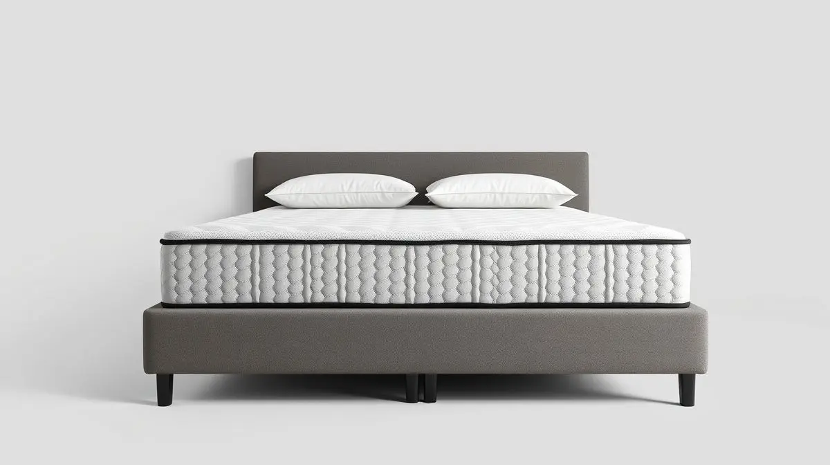 Fotografia profissional de uma cama box moderna e elegante, representando as melhores camas box para um sono de qualidade.