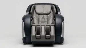 Fotografia profissional de uma poltrona de massagem moderna e luxuosa, representando as melhores opções de conforto e relaxamento do mercado.