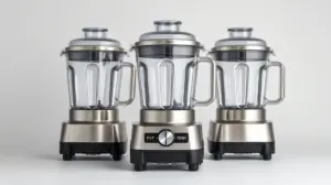 Fotografia profissional de um liquidificador industrial robusto, representando os melhores modelos para cozinhas e negócios.