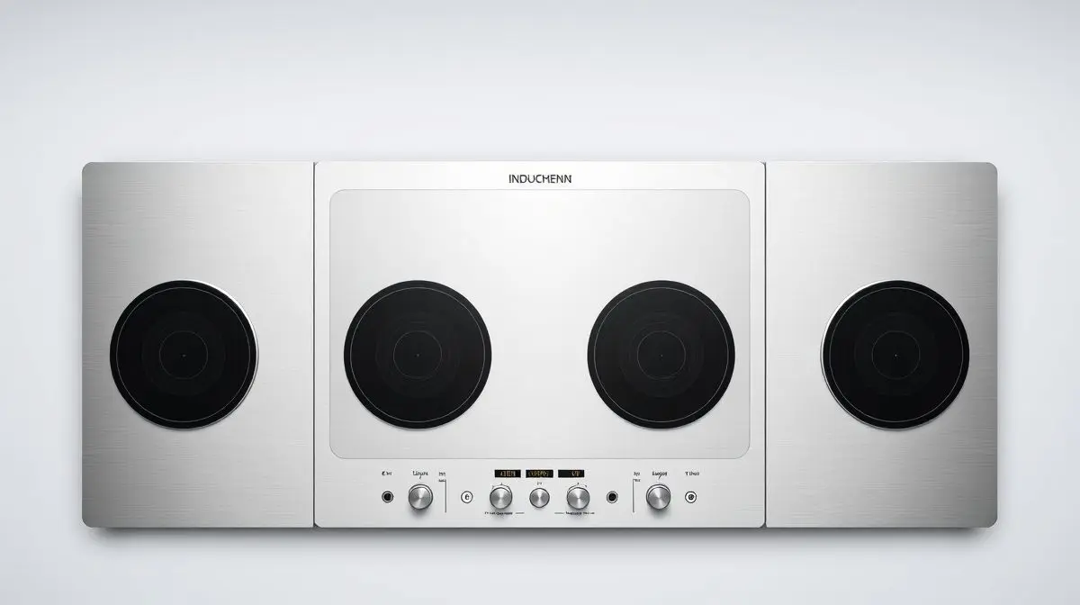 Fotografia profissional de um cooktop de indução moderno, representando os melhores modelos para cozinhas planejadas.