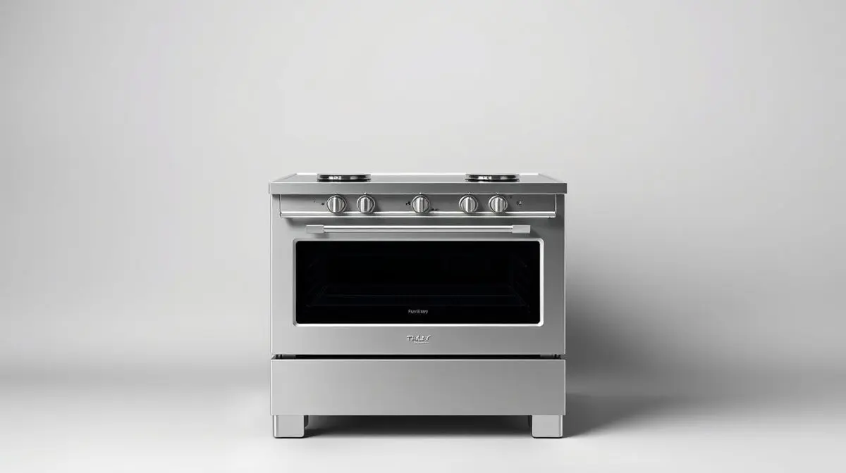 Fotografia profissional de um moderno fogão 5 bocas, representando os melhores modelos disponíveis para equipar a sua cozinha.