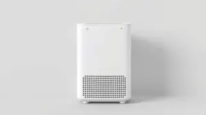 Fotografia profissional de um purificador de ar moderno, representando os melhores modelos para um ambiente mais saudável e livre de impurezas.