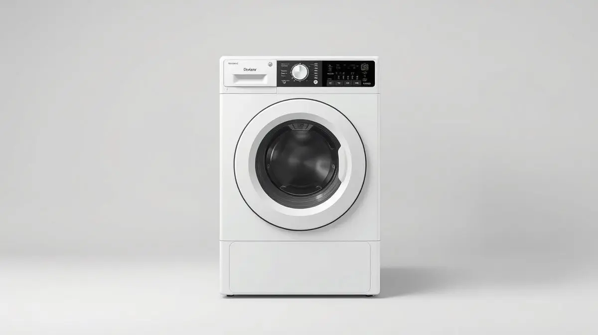 Fotografia profissional de uma secadora de roupas moderna, simbolizando as melhores opções disponíveis no mercado para comprar.