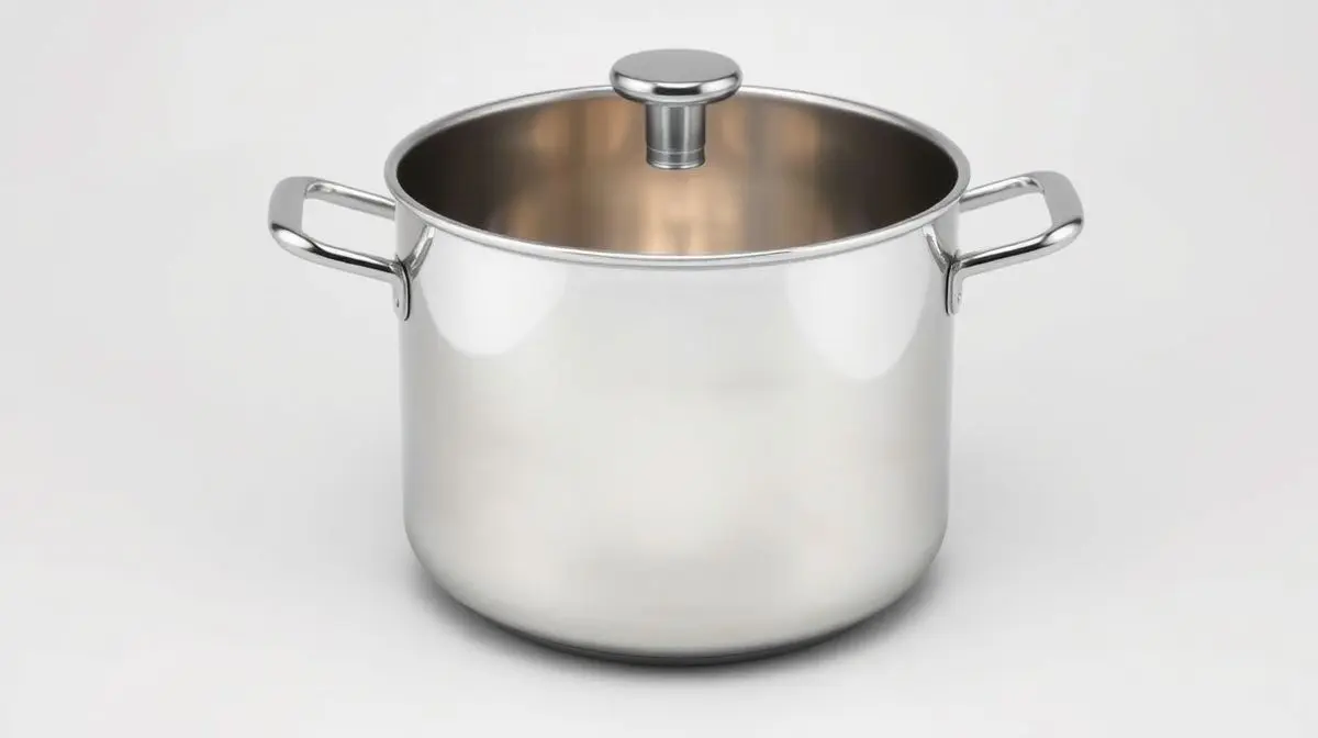 Fotografia profissional de uma cuscuzeira de inox, representando os melhores modelos para preparar um cuscuz perfeito em casa.