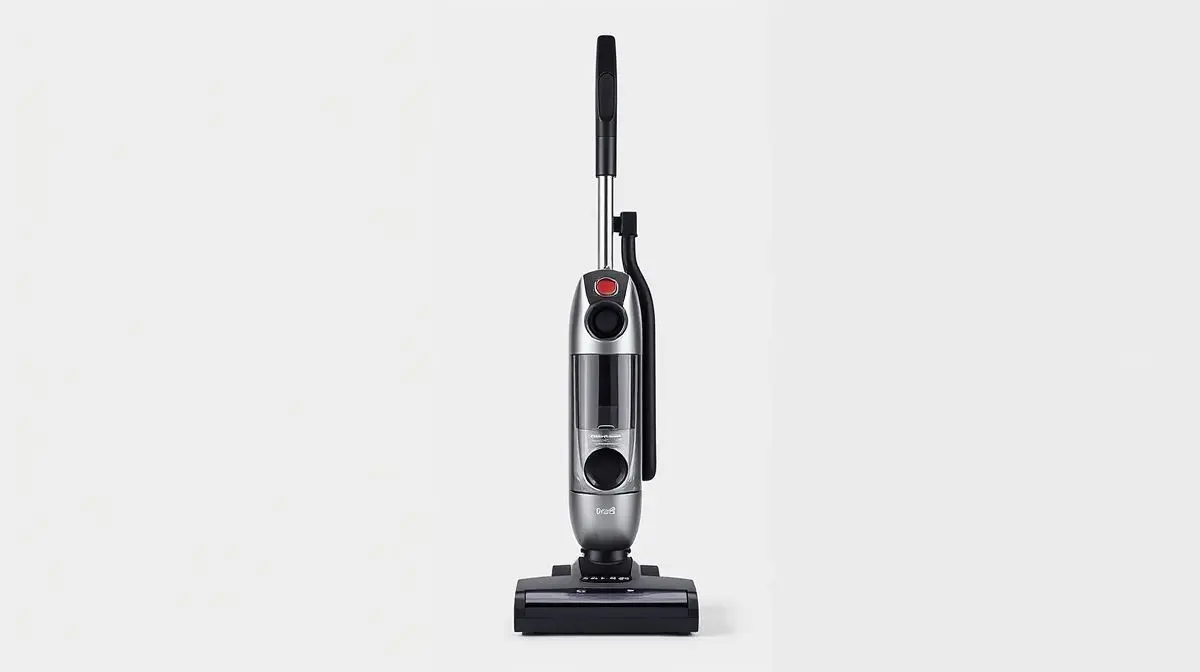 Fotografia profissional de um aspirador de pó vertical moderno, representando os melhores modelos do mercado para uma limpeza eficiente.