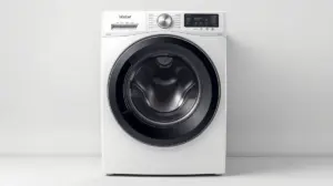 Fotografia profissional de uma moderna máquina lava e seca, representando os melhores modelos do mercado para comprar.