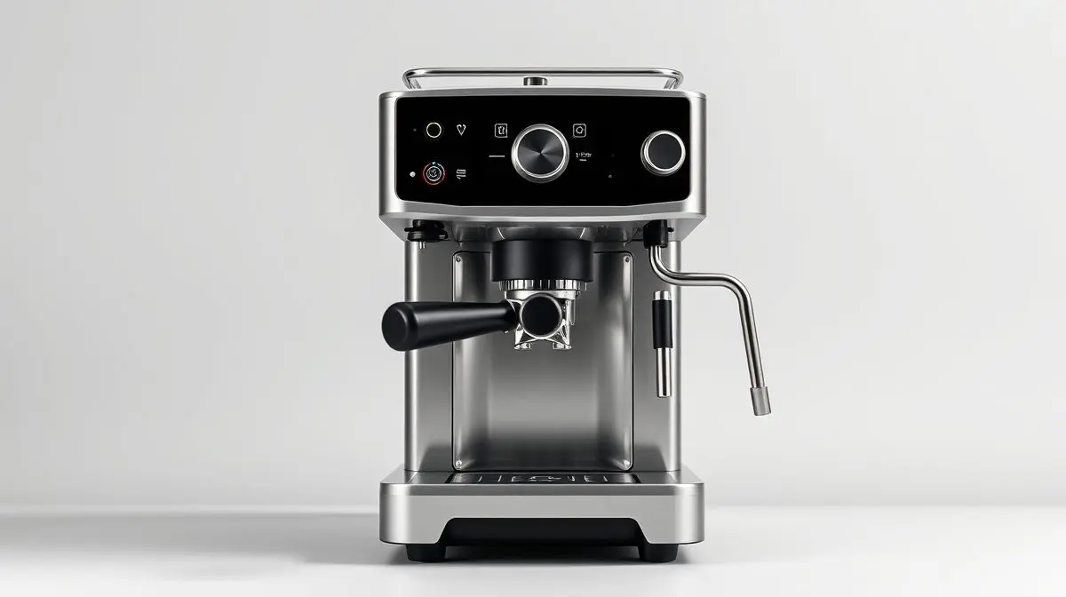 Fotografia profissional de uma máquina de café expresso moderna, simbolizando os melhores modelos do mercado para comprar.