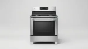 Fotografia profissional de um fogão moderno sem marca, representando os melhores modelos de fogão para comprar.