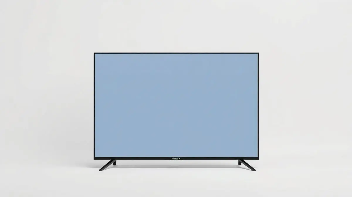 Fotografia profissional de uma TV de 55 polegadas moderna com design elegante, representando os melhores modelos para comprar.