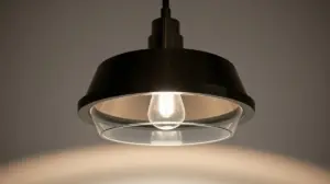 Luminária pendente moderna para cozinha em aço e vidro
