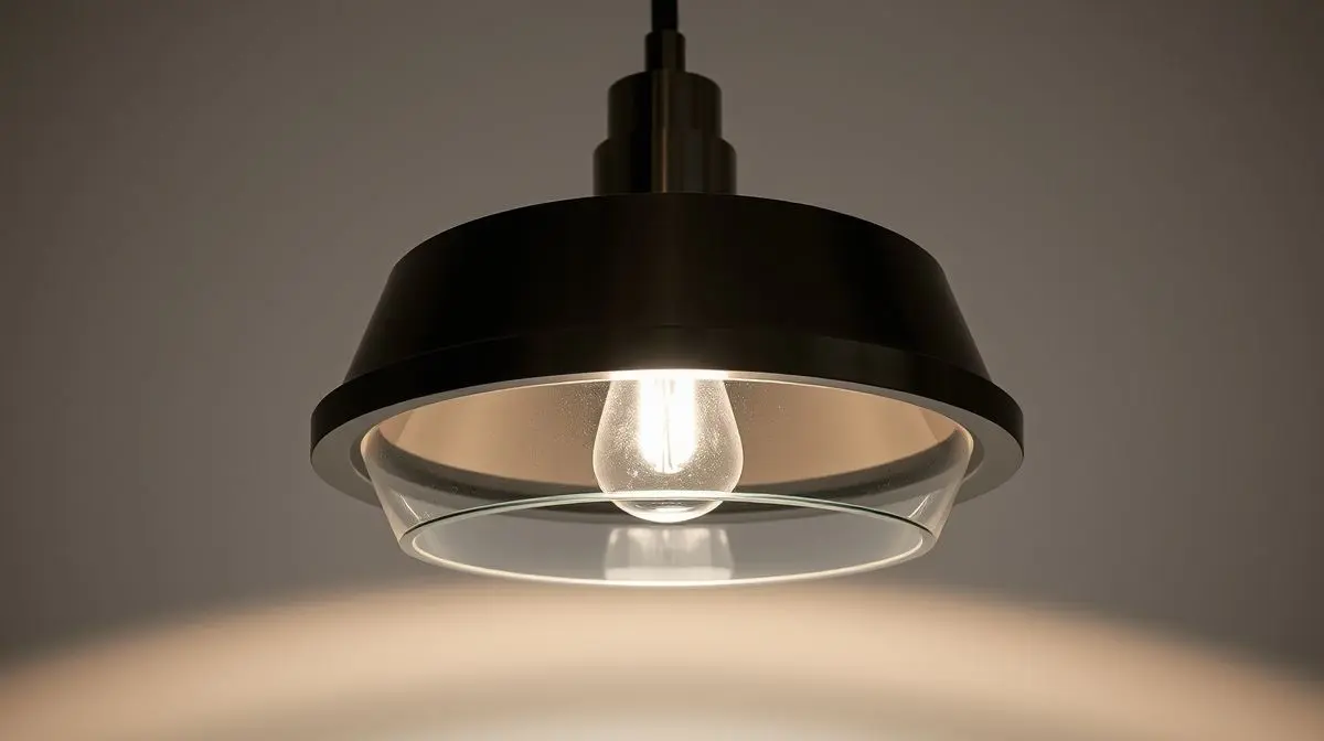 Luminária pendente moderna para cozinha em aço e vidro