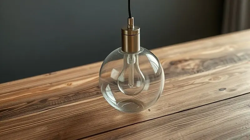 Luminária pendente metálica e de vidro em cozinha